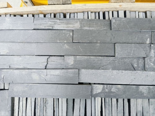 Плитка чёрная из натурального камня фасадная 30 см * 5 см, толщина 7 мм -30 мм купить в Карасуке