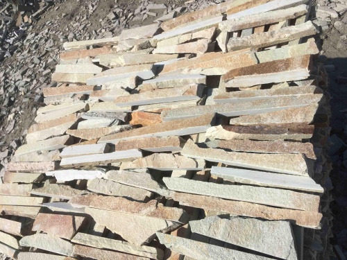 Горбушка златолит золотистый для облицовки купить в Карасуке